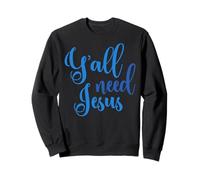 Ya'll Need Jesus Easter Christian Church Uomini Donne Ragazzi Ragazza Felpa