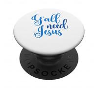 Ya'll Need Jesus Easter Christian Church Uomini Donne Ragazzi Ragazza PopSockets PopGrip Adesivo
