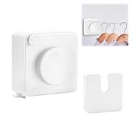 Yallmie 4,8 m tendedero invisible de pared, extensible, de acero inoxidable, para interiores, contra la caída, tendedero retráctil para balcón, capacidad de carga 20 kg (C)