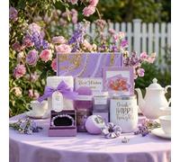 Yallmie Regalo Donna Compleanno, 9 Set Spa per Donna Idea Regalo per Figlia Cesto Coccole Originale Utile per Amica Moglie Migliore Futura Sposa Mamma，Viola-01
