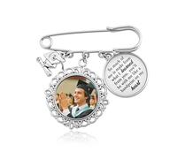 YALLNASL Spilla commemorativa per lauree, con nappa, per foto fai da te, spilla commemorativa per funerali, spilla da matrimonio personalizzata per i propri cari perduti