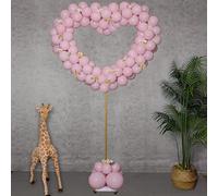YALLOVE Staffa a forma di cuore per palloncini ad arco kit San Valentino festa matrimonio anniversario decorazione romantica