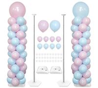 YALLOVE Supporto per Colonna per Palloncini, set di 2 Supporti per Palloncini con Palloncini in Lattice da 10 Pollici