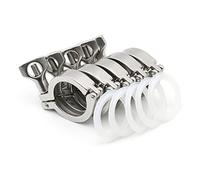 YALLS 3,8 cm, 5,1 cm, 6,3 cm, 7,5 cm, 10,2 cm, trifoglio, in acciaio inox 304, raccordo per tubo sanitario 25,4/50,5/64/77,5/106/119 mm ghiera Homebrew (colore: 5 pezzi, dimensioni: K25.4)