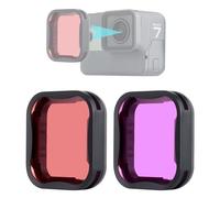 YALLSAME Filtro immersione per GoPro Hero 7 6 5 Nero Lens Filter con Colore Rosso & Magenta Ideale per Immersione Snorkeling Filtro Lente Subacquea Accessori Set per Go Pro 7 6 5 Nero (confezione da