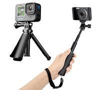 YALLSAME Mini selfie stick treppiede per GoPro DJI Action Camera | Portatile Estensione Pole Shorty Maniglia Grip per GoPro Mission Hero 13 12 11 10 9/Osmo Nano Action 6 5 4 per Vlog/Viaggio