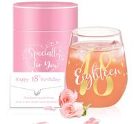 Yalucky 18 Anni Regalo Compleanno Donna Bicchieri Da Vino Idee Regalo Donna 18 Anni Personalizzata Idea Regalo 18 Anni Natale Compleanno Sorella Amica Ragazza