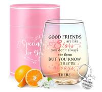 Yalucky Regali migliori fidanzate per le donne Bicchieri di vino Regali personalizzati per fidanzata Regalo di compleanno regali di Natale per donne ragazze bicchiere di vino senza manico