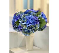 YalzoneMet - 3 pezzi di ortensie artificiali di grandi dimensioni, colore blu reale e viola, realistiche, 53 cm, tocco realistico, per decorazioni primaverili per la casa, feste, matrimoni