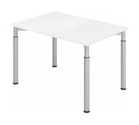 YAMA 12 S | Scrivania - 120x80 regolabile in altezza Bianco/Argento