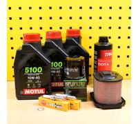 Yamaha 700 Tenere Kit di Servizio Filtro Olio Aria Candele Motul 5100 10w40 TRW