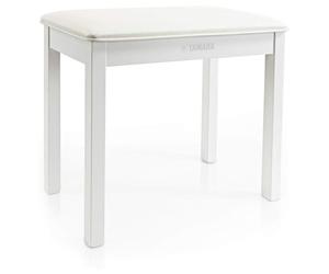 Yamaha B-1WH Panchetta Sgabello x Pianoforte con seduta in similpelle, Bianco