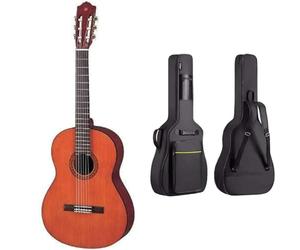 Yamaha CS40II Chitarra Classica 3/4, Chitarra in Legno, 6 Corde in Nylon, Naturale & CAHAYA Custodia Chitarra Borsa per Chitarra Classica o Chitarra Acustica Impermeabile in Tessuto Oxford (Nero)
