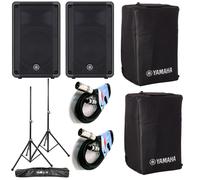 Yamaha DBR10 2xCassa Att.1000w+SPCVR-1001 Cover+Quik Lok S171PAK-BB+2BULK250LU10