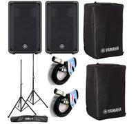 Yamaha DBR15 2xCassa Att.1000w+SPCVR-1501 Cover+Quik Lok S171PAK-BB+2BULK250LU10