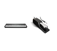 Yamaha Digital Piano P-45B Pianoforte Digitale dal Suono Acustico Autentico, Design Compatto, Nero & M-Audio SP-2 - Pedale di Sustain Universale per Tastiera Elettronica