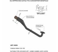 16039 - Collettore Scarico LeoVince Catalizzato YAMAHA NMAX 125 /155 (20-23)
