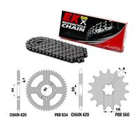 YAMAHA LB CHAPPY 50 1985-1996 catena corona pignone kit 420 PBR EK1802