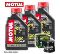 Yamaha MT-07 2013-2015 Tagliando Olio Motul 5000 4T 10W-40 3 litri Filtro