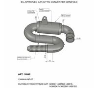 16040 - Collettore Scarico LeoVince Catalizzato YAMAHA MT-07 (21-23)
