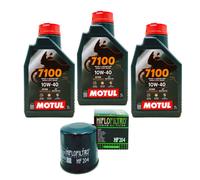Yamaha MT-09 Tracer 900 2015 Tagliando Olio Motul 7100 4T 10W40 3 LT 03MO60F1