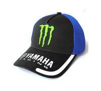 Yamaha Paddock Black Monster Energy Cappello da Baseball Unisex (Nero/Blu)