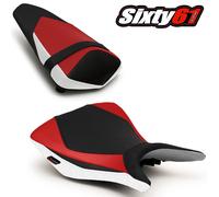 Yamaha R3 Sedile Cover 2015-2024 2025 Tec-Grip Luimoto Anteriore Retro Nero Red