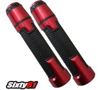 Yamaha R6 Nero Rosso manopole Suzuki 2006-2017 2018 2019 2020 Comfort Corsa Mano
