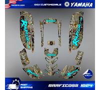 yamaha raptor 660 kit grafica decalcomanie adesivi atv wrap quad tutto...
