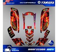 yamaha raptor 660 kit grafica decalcomanie adesivi atv wrap quad tutto...