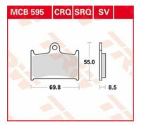Yamaha Tz 250 1992-2008 TRW Ceramica Pastiglie Freno MCB595