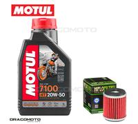 Yamaha WR 426 F 2007-2011 Tagliando Olio Motul 7100 20W-50 4T 1 litri filtro