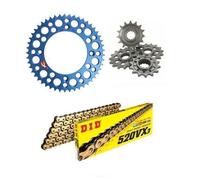 Yamaha WR400FL/FM/FN/FP 1999-2002 Kit Catena DID VXGB E Pignone Blu Renthal
