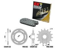 YAMAHA XJR 1200 1994-1999 catena corona pignone kit 532 PBR EK 888G