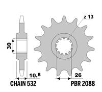 YAMAHA XJR 1200 1994-1999 pignone PBR passo 532 17 Denti