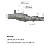 Yamaha XSR 700 ABS 2021-2022 Catalizzatore Leo Vince 16062