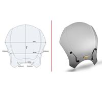 YAMAHA XSR700 (16>21) CUPOLINO UNIVERSALE FUME GIVI 140S