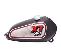 Yamaha XT Tt 500 1980 Argento & Nero Dipinta Alluminio Benzina Tank Con Tappo