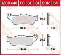 Yamaha XTZ 690 2020 TRW Sv Serie Sindered Pastiglie Freno MCB648SV