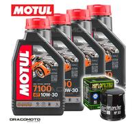 Yamaha XV 1600 A Wild Star 1999-2001 Tagliando Olio Motul 7100 10W-30 4T 4 li...