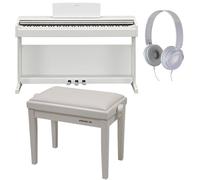 Yamaha YDP-145WH Arius Pianoforte 88 T. Pesati + Proel PB90SBWWH + Yamaha HPH-50WH