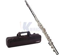 Yamaha YFL 222HD Silver Student Flute Offset G Custodia e Borsa ORIGINALE /...