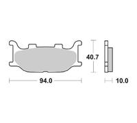 Sbs Scooter Hi-tech 128ms Sintered Brake Pads Oro
