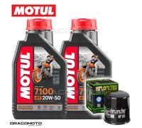 Yamaha YXR 660 Rhino 2004-2008 Tagliando Olio Motul 7100 20W-50 4T 2 litri fi...
