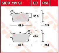 Yamaha YZ 125 2003-2005 TRW Ec Serie Ceramica Pastiglie Freno MCB739EC
