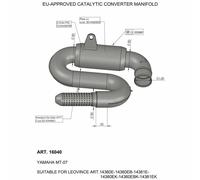 Yamaha YZF-R7 ABS 2022 Catalizzatore Leo Vince 16040