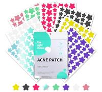 YAMAIDUO 408 Pezzi Patch Brufoli Stelline, Pimple Patch Star 2 in 1 Giorno e Notte, Hydrocolloid Acne Patch con Olio di Tè e Acido Salicilico, Cerotti Brufoli Viso Naturale Assorbenti Traspirante