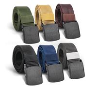 YAMAIDUO 6 Pezzi Cintura da Lavoro Uomo, Regolabile Nylon Cintura Militare Tattica senza Buchi con Fibbia Plastica, Cintura Lavoro Uomo Veloce Attraverso il Controllo di Sicurezza dell'Aeroporto