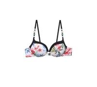 YAMAMAY - Bikini Parte Alta, Modello Balconcino con Ferretto e Coppe Preformate, Donna, Tahiti, Multicolore, Stampa Floreale