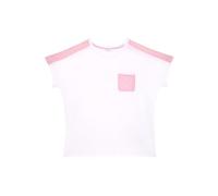 YAMAMAY Maglia Pigiama Donna Girocollo con Maniche Corte, Bianco